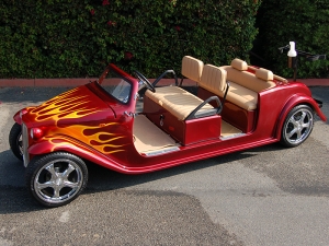 california roadster limo golf car, california roadster golf cart