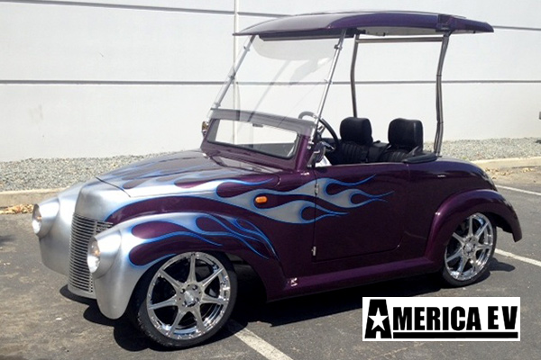 roadster golf cart, america ev golf cart, california roadster golf cart
