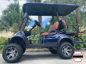 Dark Blue Elite EV 2+2 Passenger Lifted Golf Cart