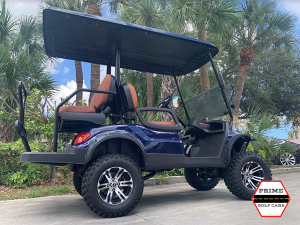 Dark Blue Elite EV 2+2 Passenger Lifted Golf Cart