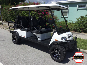 White T-Sport 6 Passenger Golf Cart