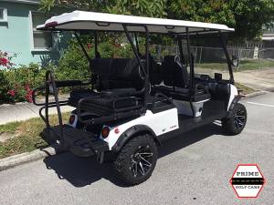 White T-Sport 6 Passenger Golf Cart